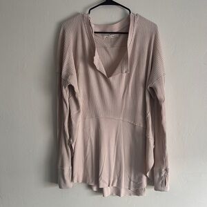 We The Free Women's V-Neck Sweater in Light Pink